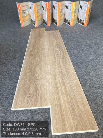 Sàn Nhựa Hèm Khóa giả gỗ Deluxe - DW714C 