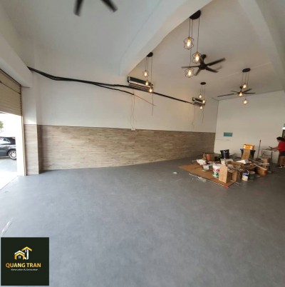 CÔNG TRÌNH THI CÔNG SÀN NHỰA VINYL GIẢ BÊ TÔNG 3mm DÁN KEO CHUYÊN DỤNG QUANGTRAN - CĂN HỘ (SHOP)