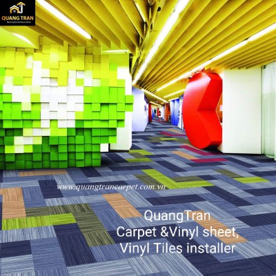 Thi Công Thảm trải Sàn đat tiêu chuẩn của Thợ Quang Tran